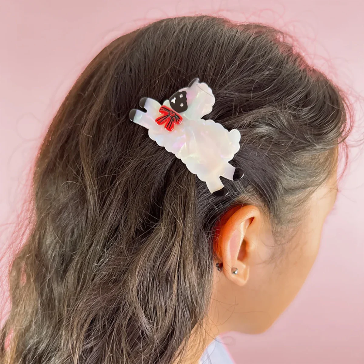 Centinelle Sheep Alligator Hair Clip