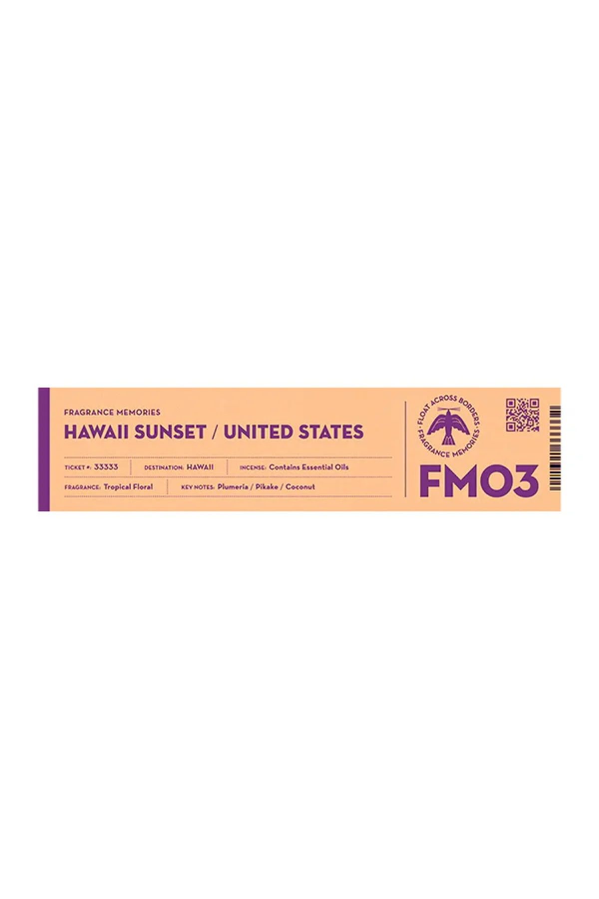 FRAGRANCE MEMORIES Incense Hawaii Sunset