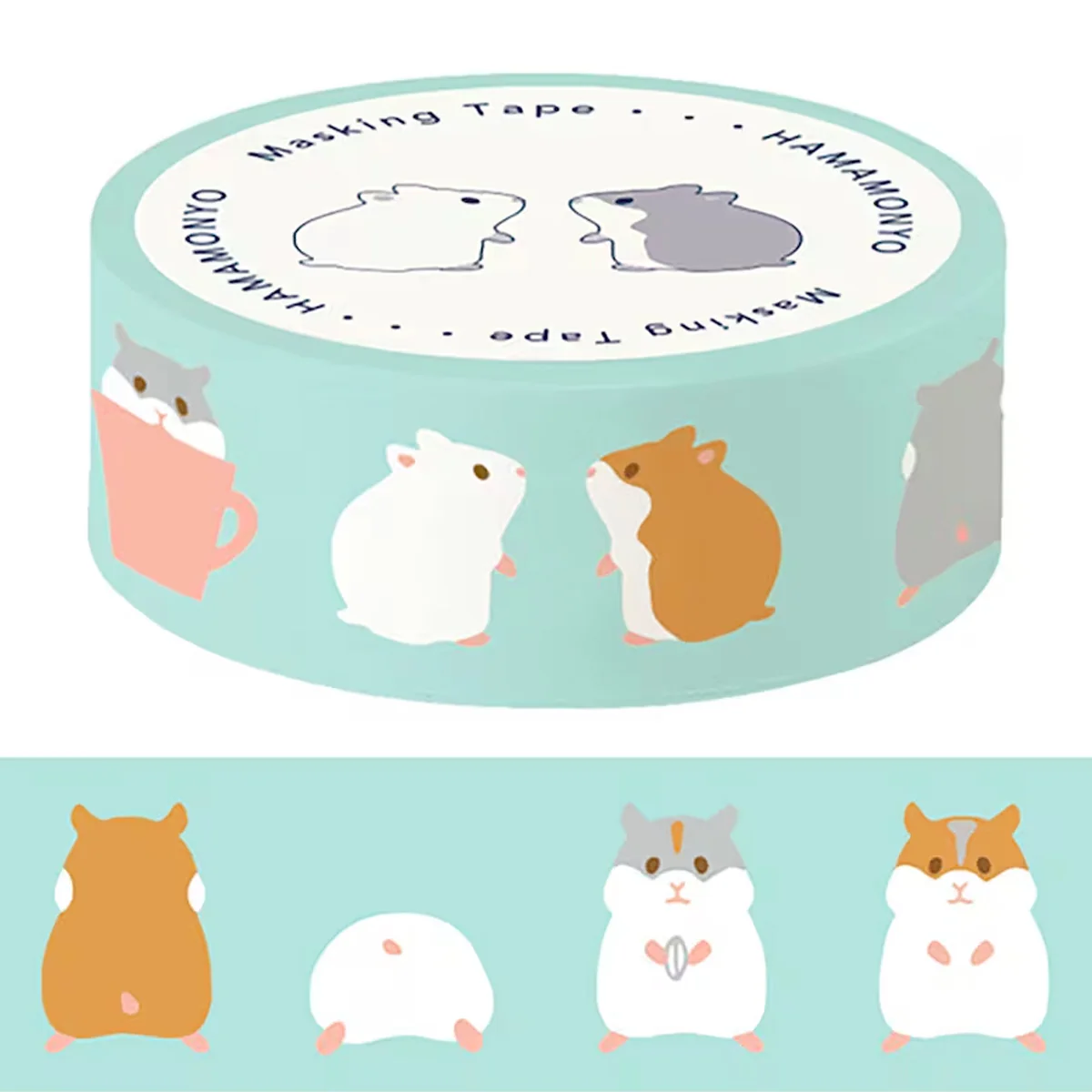Hamamonyo Washi Tape I Love Hamster - Image 3