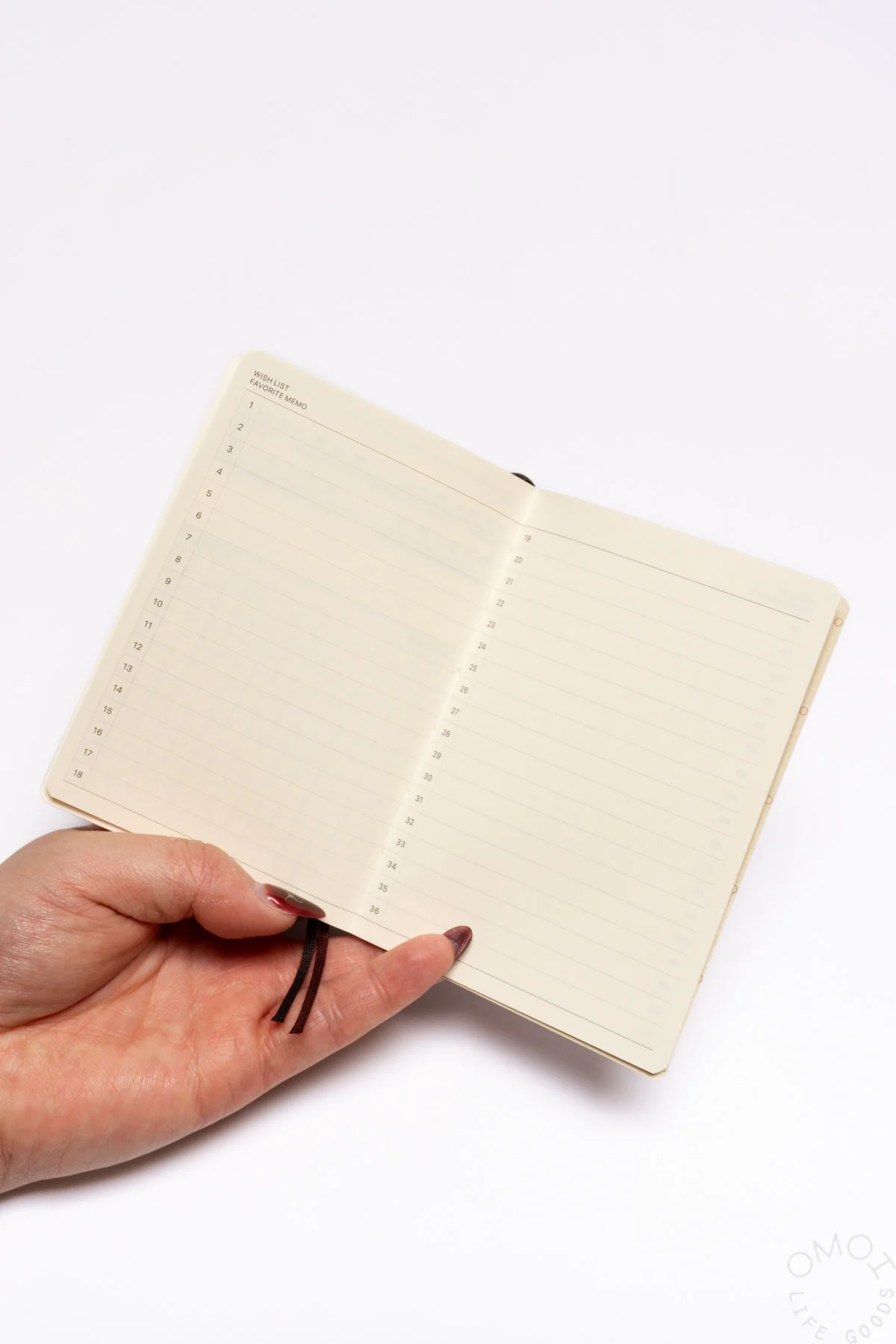 LACONIC B7 Pocket Log Diary with Strap Beige - Image 6
