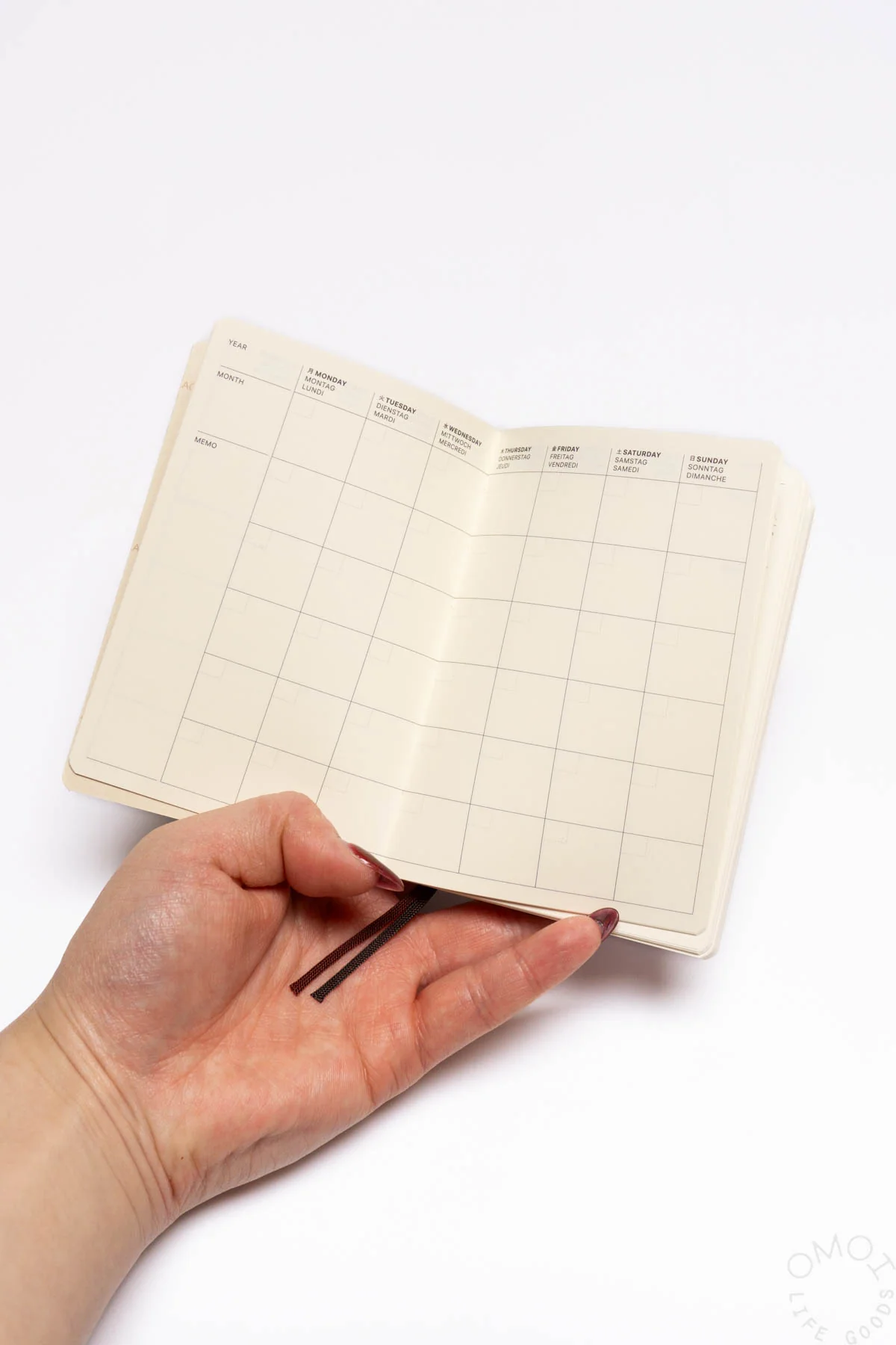 LACONIC B7 Pocket Log Diary with Strap Beige - Image 8