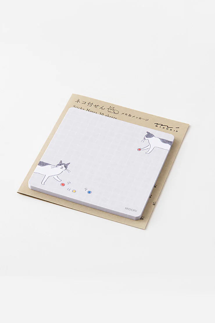 Midori Die-Cut Sticky Notes Ball and Cat - Image 4