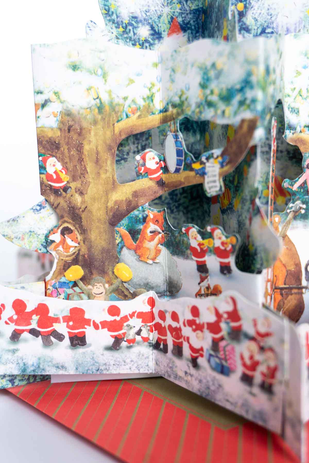 Mini Santas Forest Music Band Holiday Pop-Up Card - Image 4