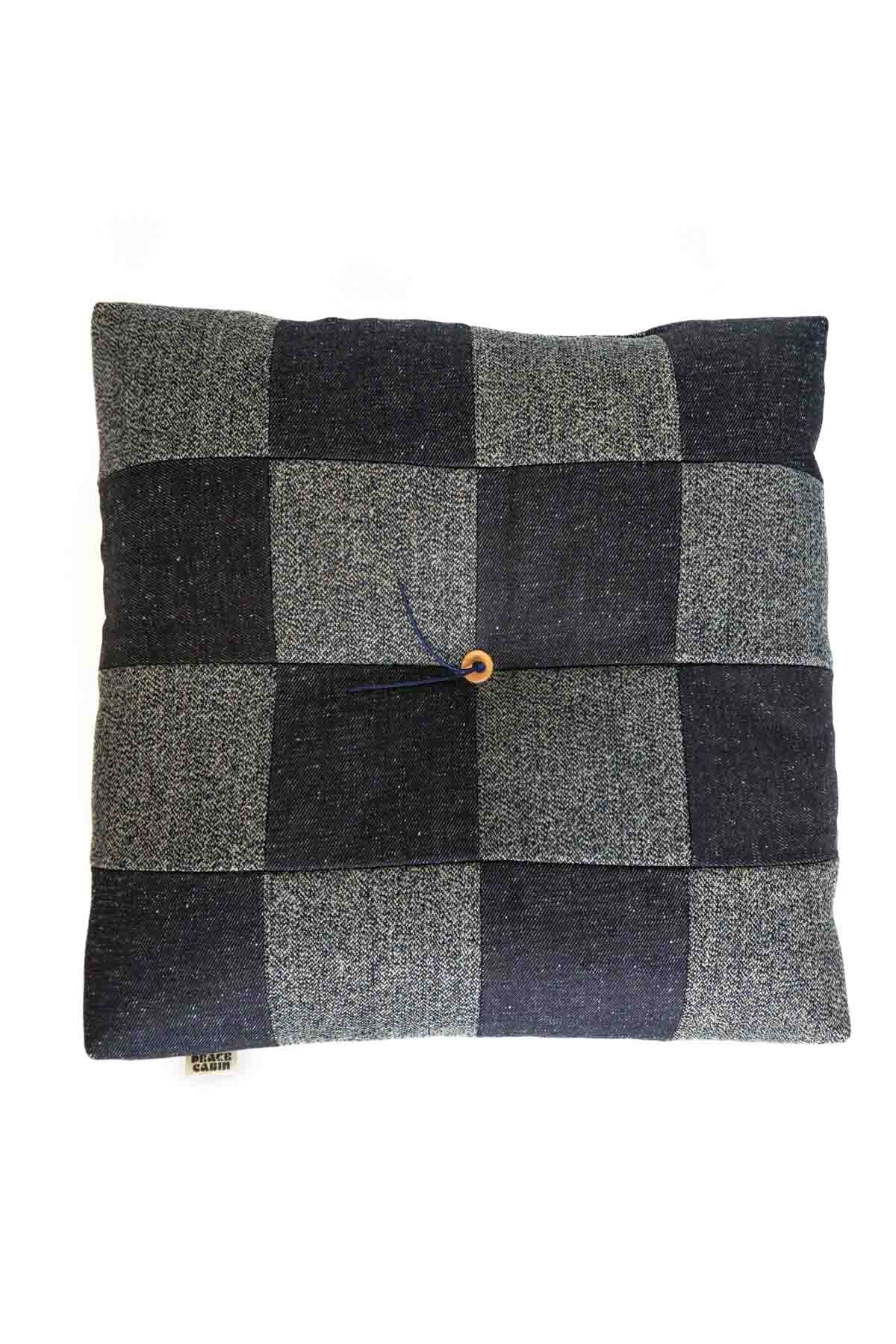 Peace Cabin FROEBEL Cushion Salt & Pepper Indigo Denim