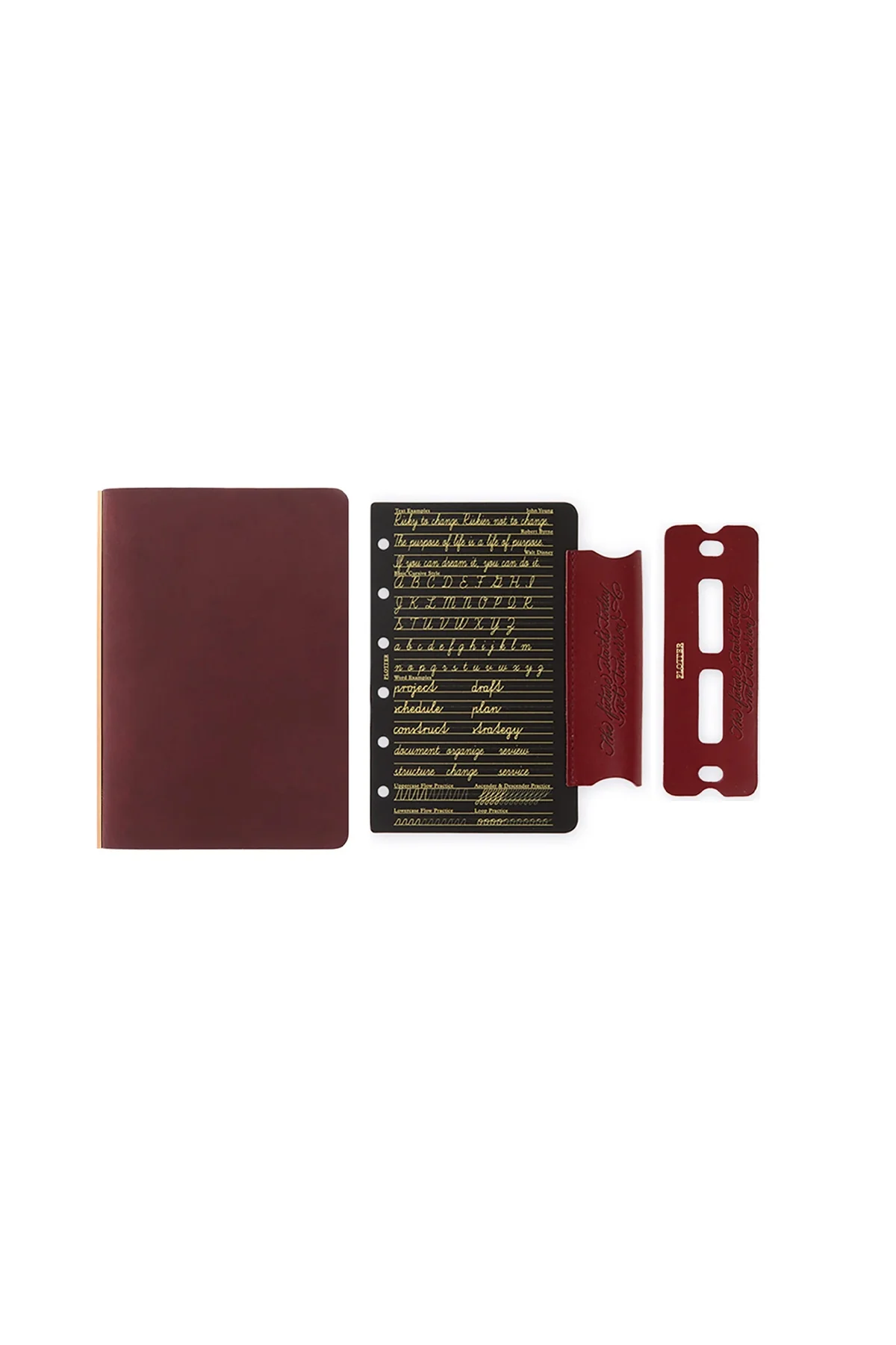 PLOTTER Liscio Leather Binder Mini Size Limited Edition Box Red Brown