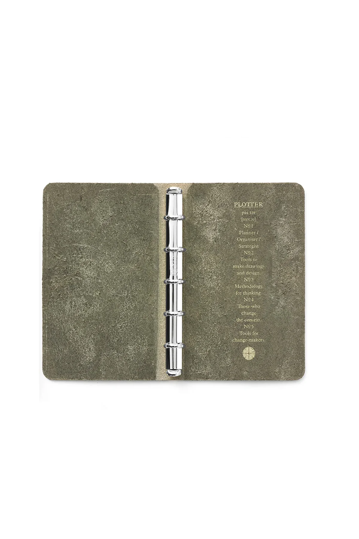 PLOTTER Pueblo 5-Ring Leather Binder Mini-5 Size Green - Image 2