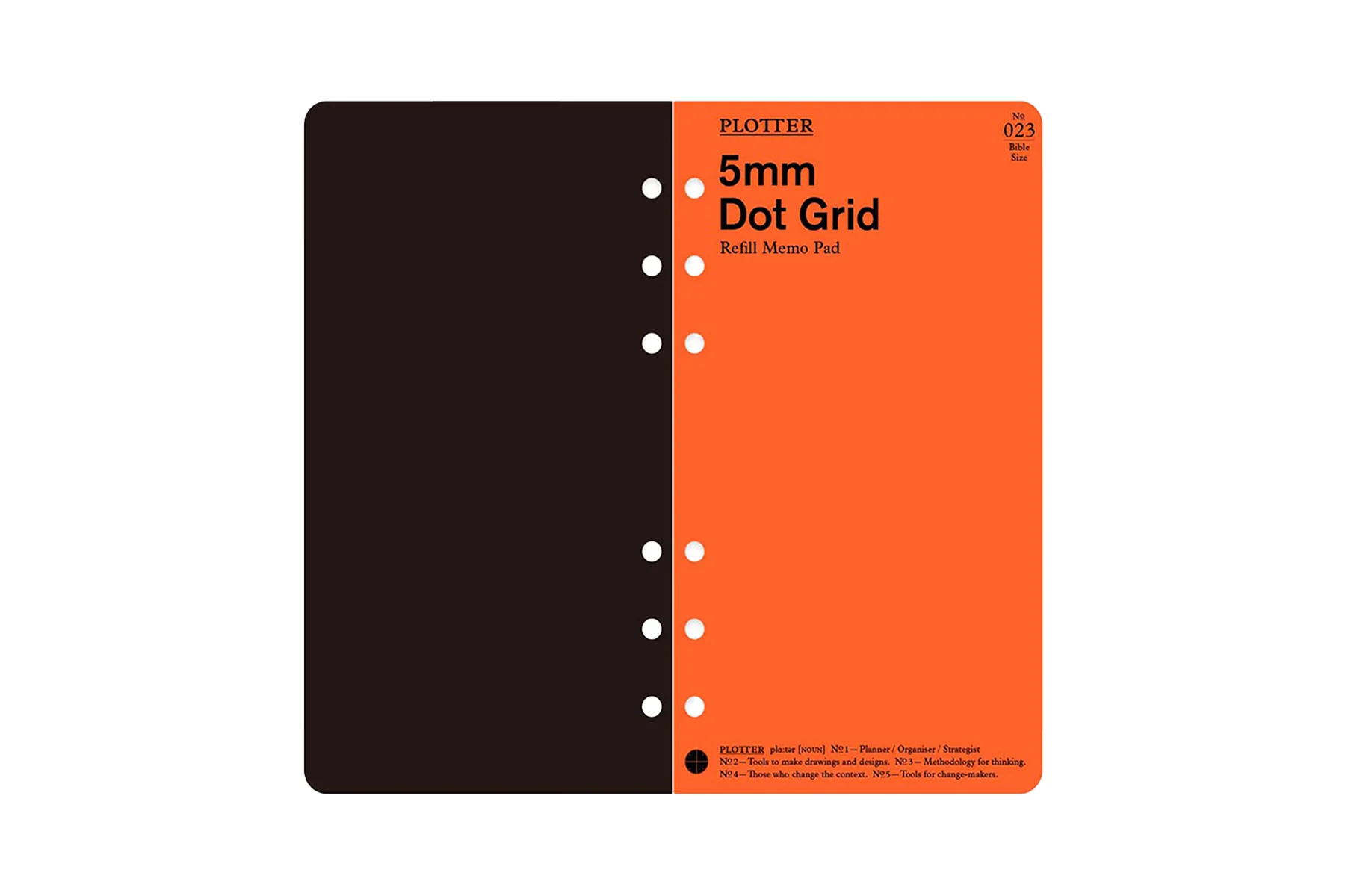 PLOTTER Refill Memo Pad 5mm Dot Grid Bible Size - Image 3