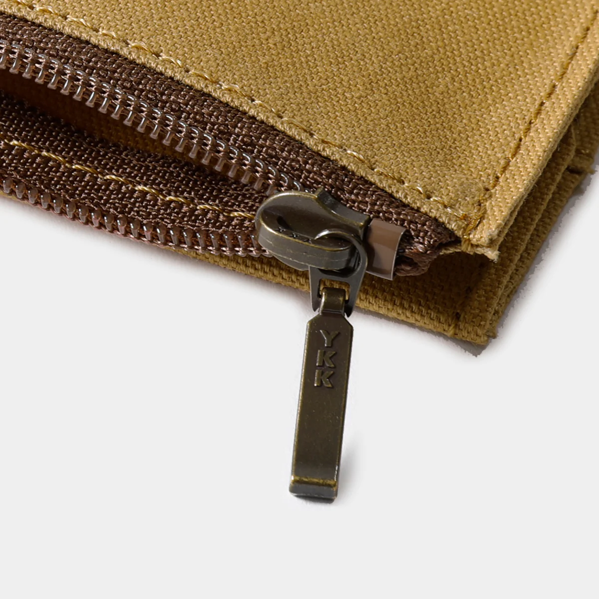 TRAVELER'S FACTORY Passport Size Cotton Zipper Case Beige - Image 6