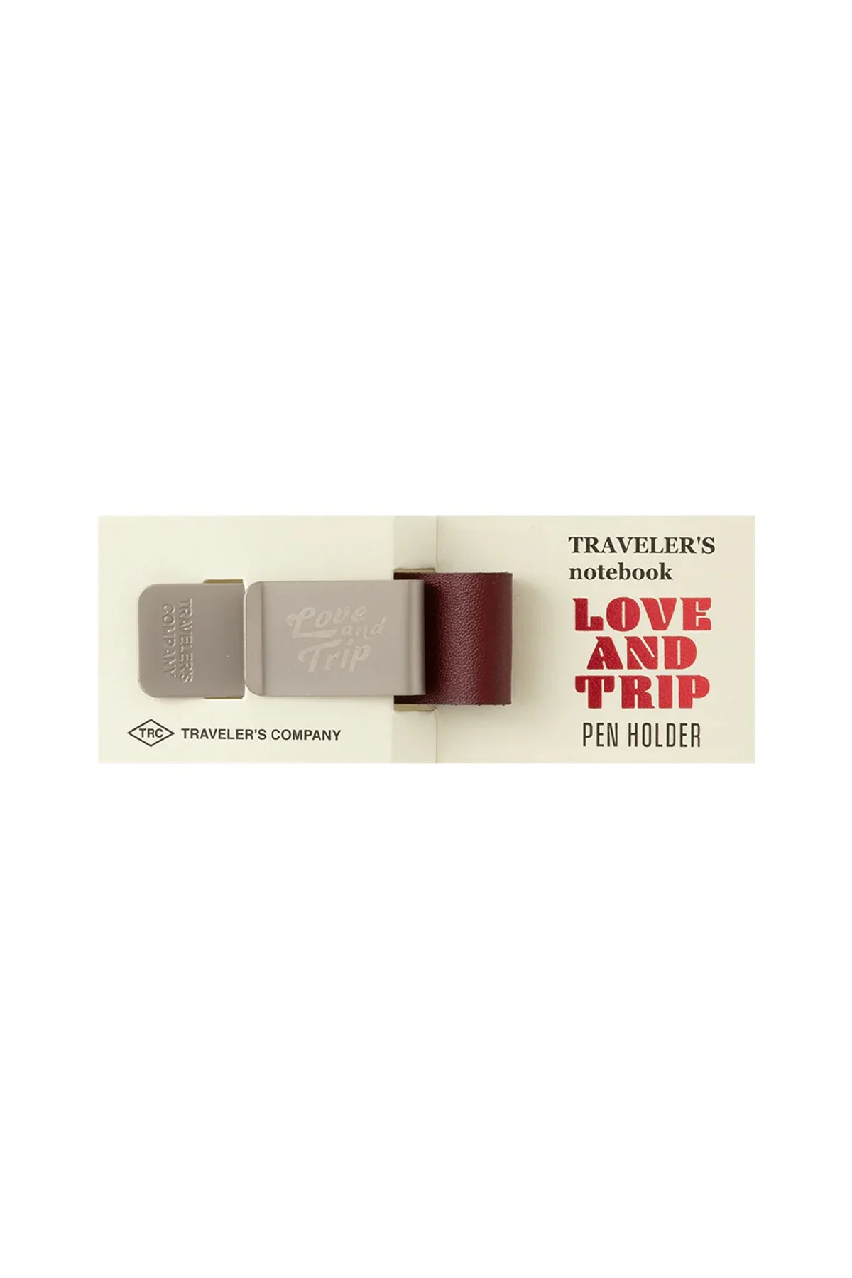 TRAVELER'S notebook Pen Holder LOVE AND TRIP Red